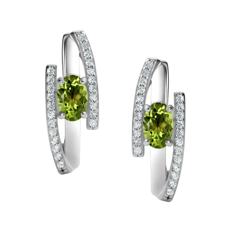 Серьги с английским замком из серебра