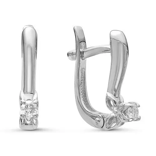 Серьги с английским замком из красного золота