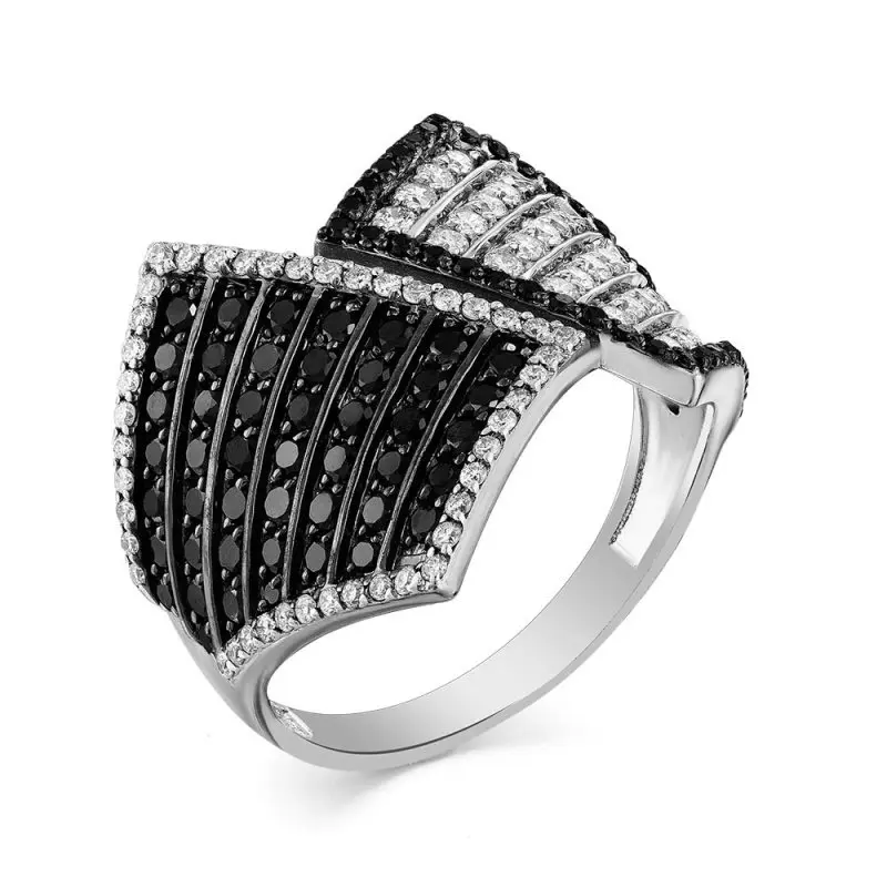 Кольцо декоративное из белого золота