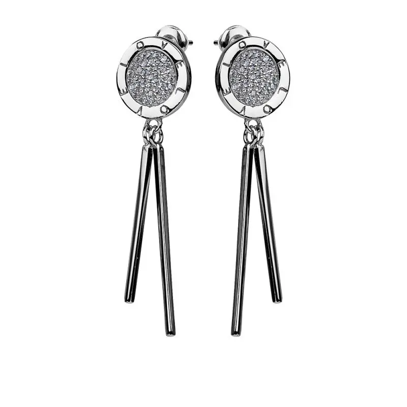 Серьги подвесные из серебра