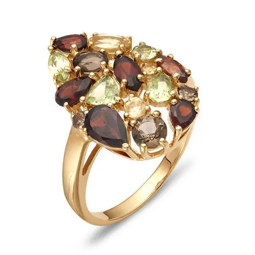 Кольцо декоративное из красного золота