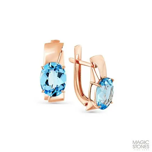 Серьги с английским замком из красного золота