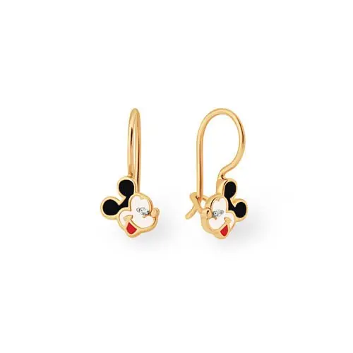 Серьги детские из красного золота