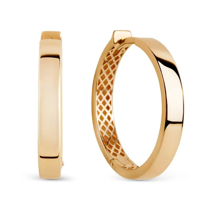 Серьги конго из красного золота