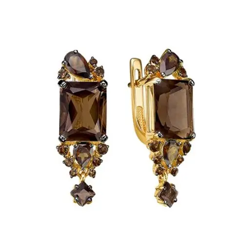 Серьги с английским замком из красного золота