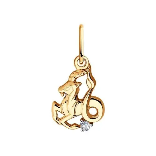 Подвеска знак зодиака из красного золота