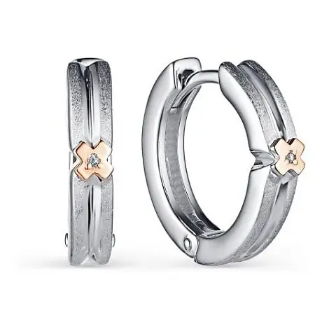 Серьги конго из серебра