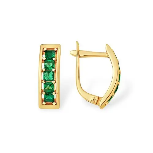 Серьги с английским замком из красного золота