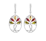 Серьги подвесные из серебра