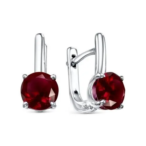 Серьги с английским замком из серебра