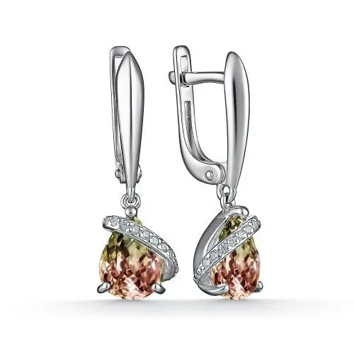 Серьги подвесные из серебра