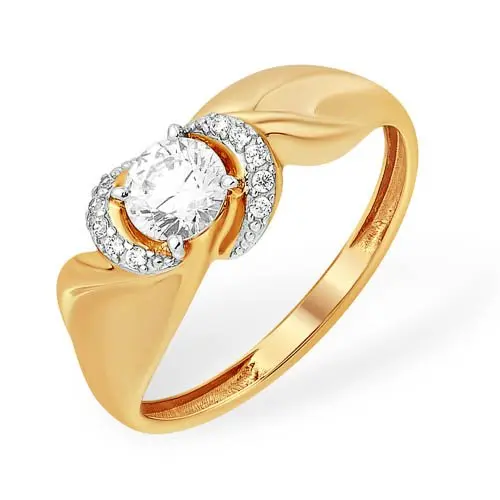 Кольцо декоративное из красного золота вид 1