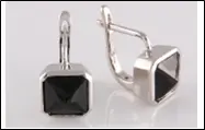 Серьги с английским замком из серебра
