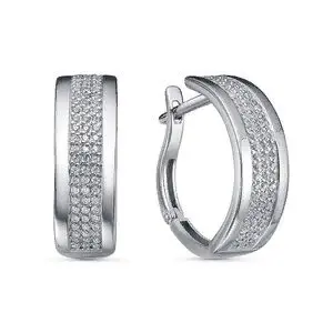 Серьги с английским замком из серебра