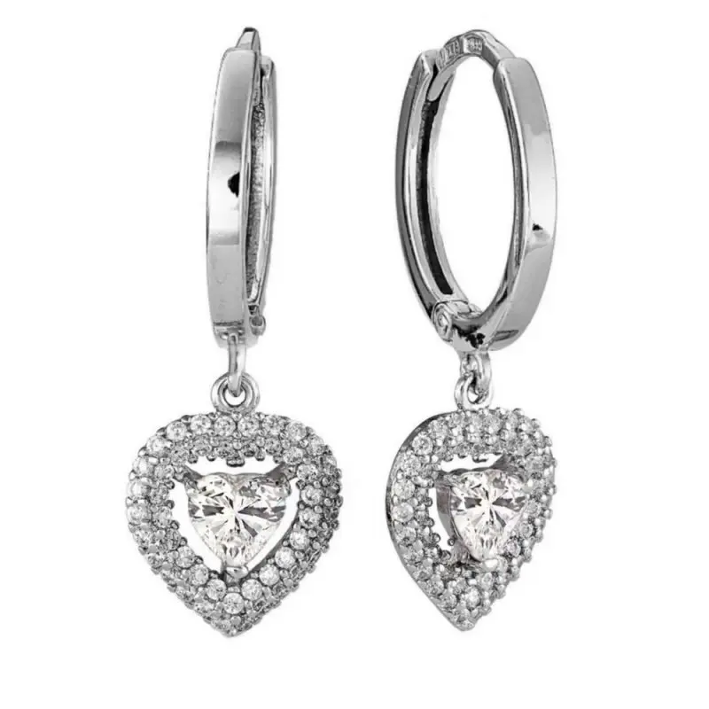 Серьги подвесные из серебра