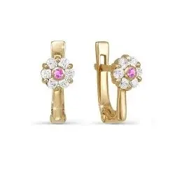 Серьги детские из красного золота