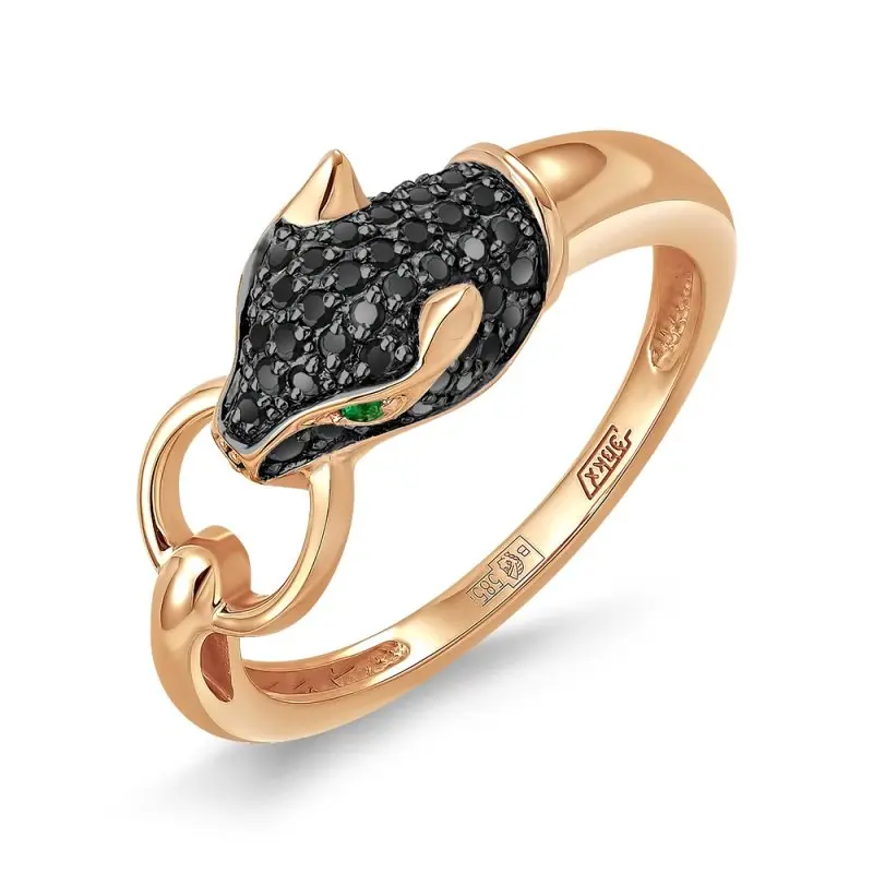 Кольцо декоративное из комбинированного золота