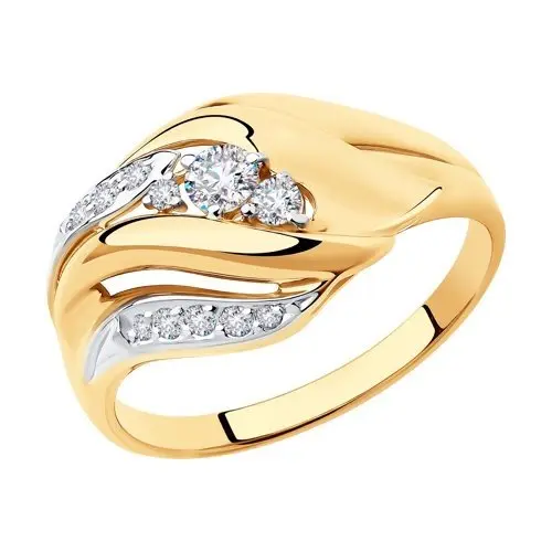 Кольцо декоративное из красного золота