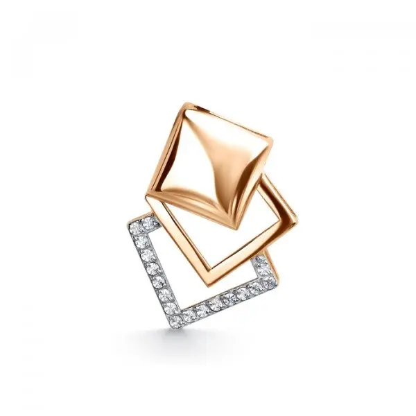 Подвеска бегунок из красного золота