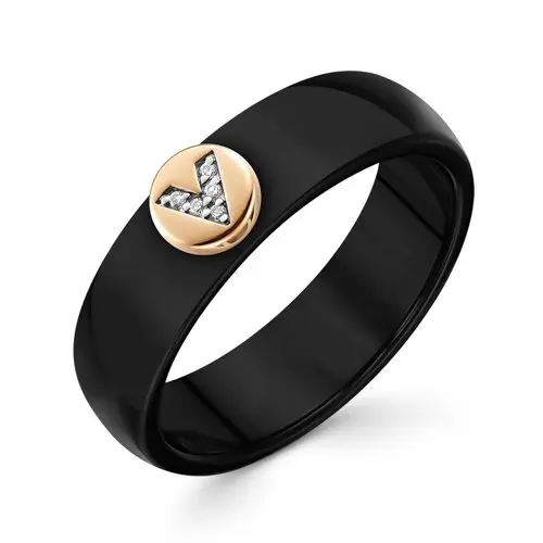 Кольцо декоративное из красного золота