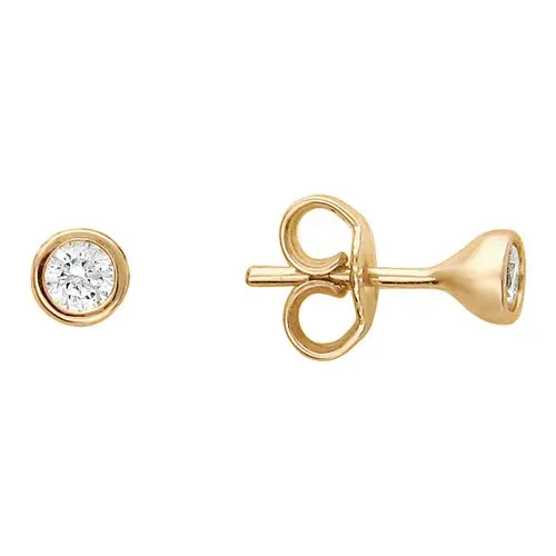 Серьги одиночные из красного золота