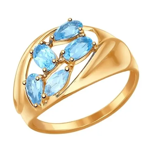 Кольцо декоративное из красного золота