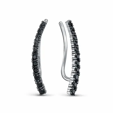 Серьги зажимы из серебра