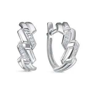 Серьги с английским замком из серебра