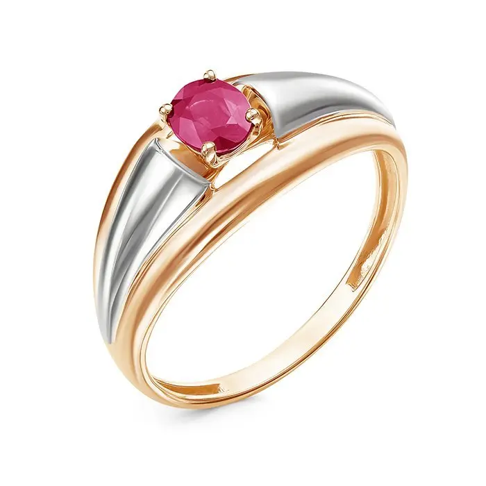 Кольцо декоративное из комбинированного золота