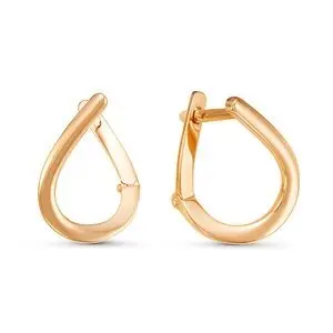 Серьги с английским замком из красного золота