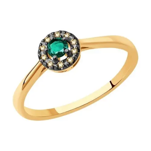 Кольцо декоративное из красного золота