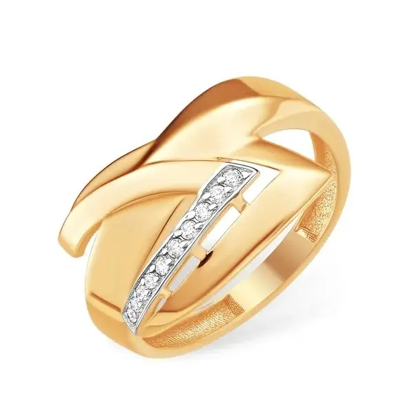 Кольцо декоративное из красного золота