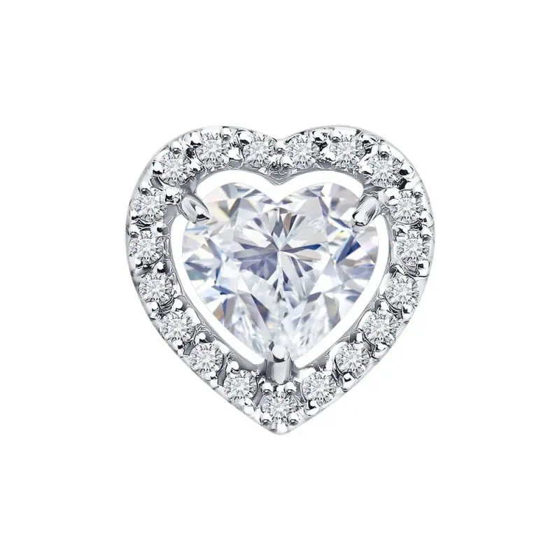 Подвеска бегунок из белого золота