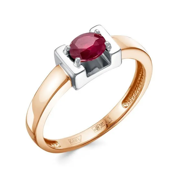 Кольцо декоративное из комбинированного золота