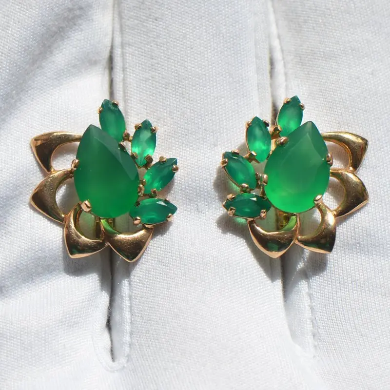 Серьги с английским замком из красного золота