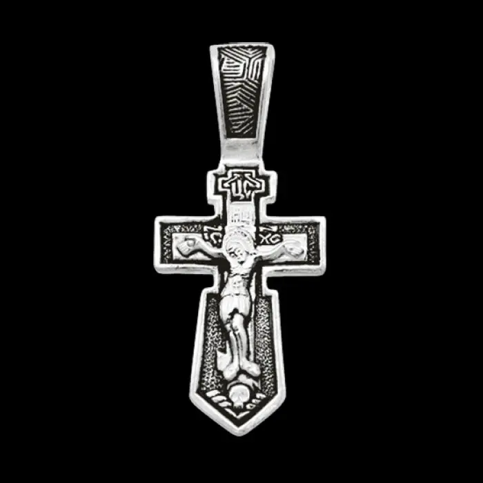 Подвеска крест из серебра
