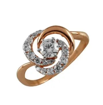 Кольцо декоративное из красного золота