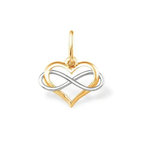 Подвеска декоративная из комбинированного золота