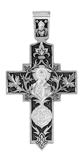Подвеска крест из серебра