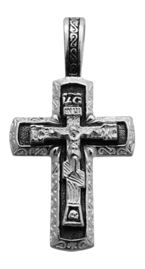 Подвеска крест из серебра