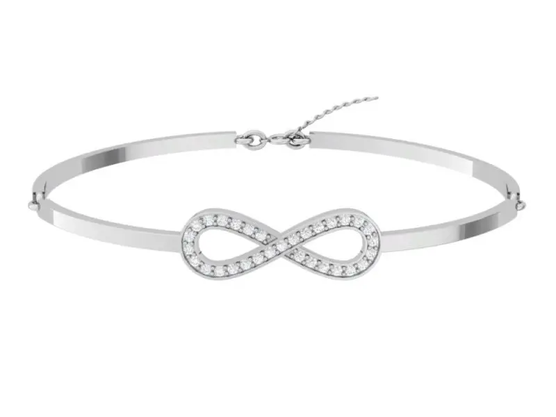 Браслет жесткий из серебра