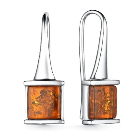 Серьги петельки из серебра