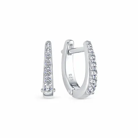 Серьги с английским замком из серебра