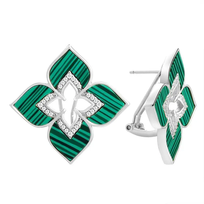 Серьги с английским замком из серебра