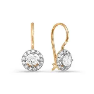 Серьги детские из красного золота