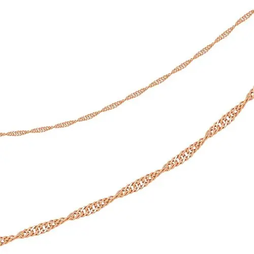 Браслет цепочный из красного золота