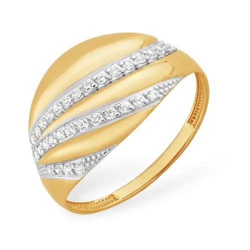 Кольцо декоративное из красного золота