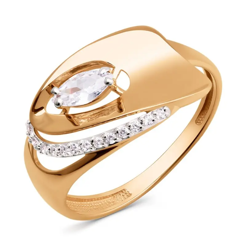 Кольцо декоративное из красного золота