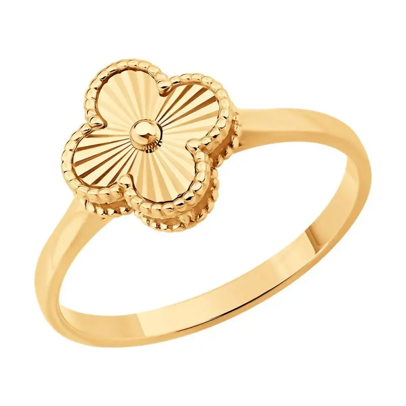 Кольцо декоративное из красного золота