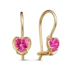 Серьги детские из красного золота